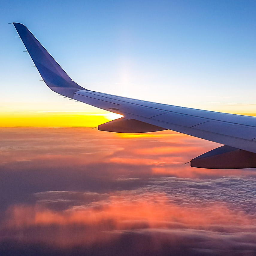 Airplane in the sky