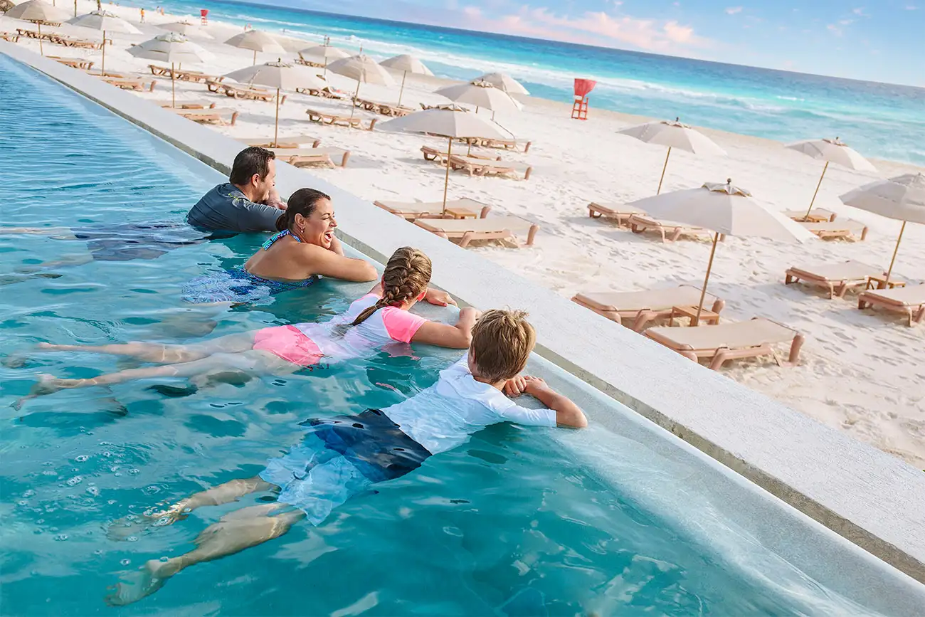 Family at the Pool