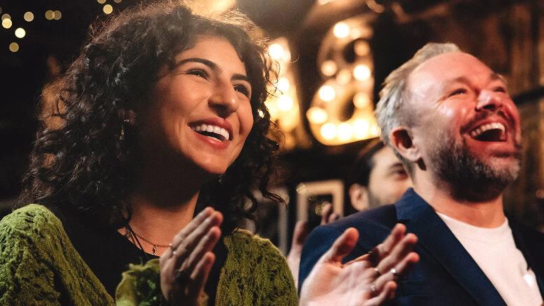 Couple entertained at a show