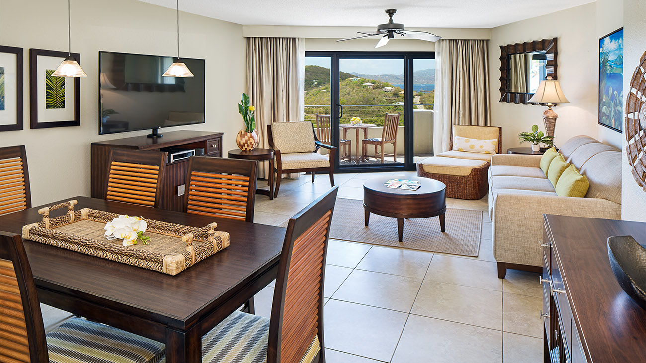 A living room interior at The Westin. St. John Resort Villas.